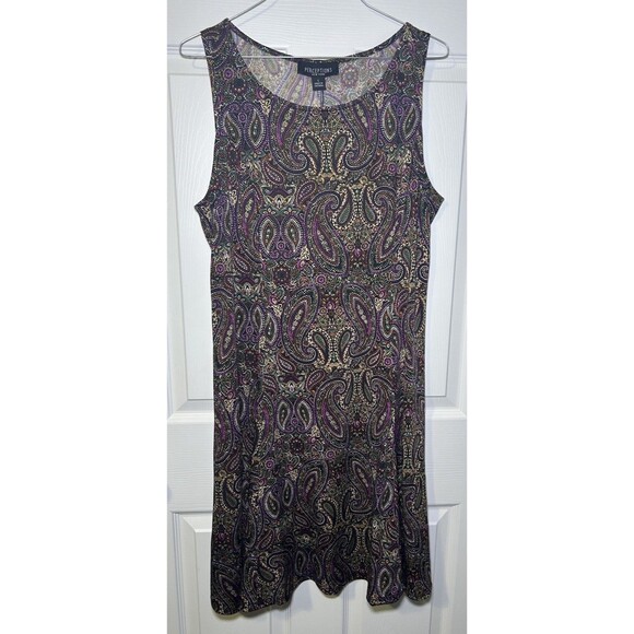 Perceptions New York Women’s Sleeveless Paisley Midi Dress Size Large NWOT - Picture 1 of 6